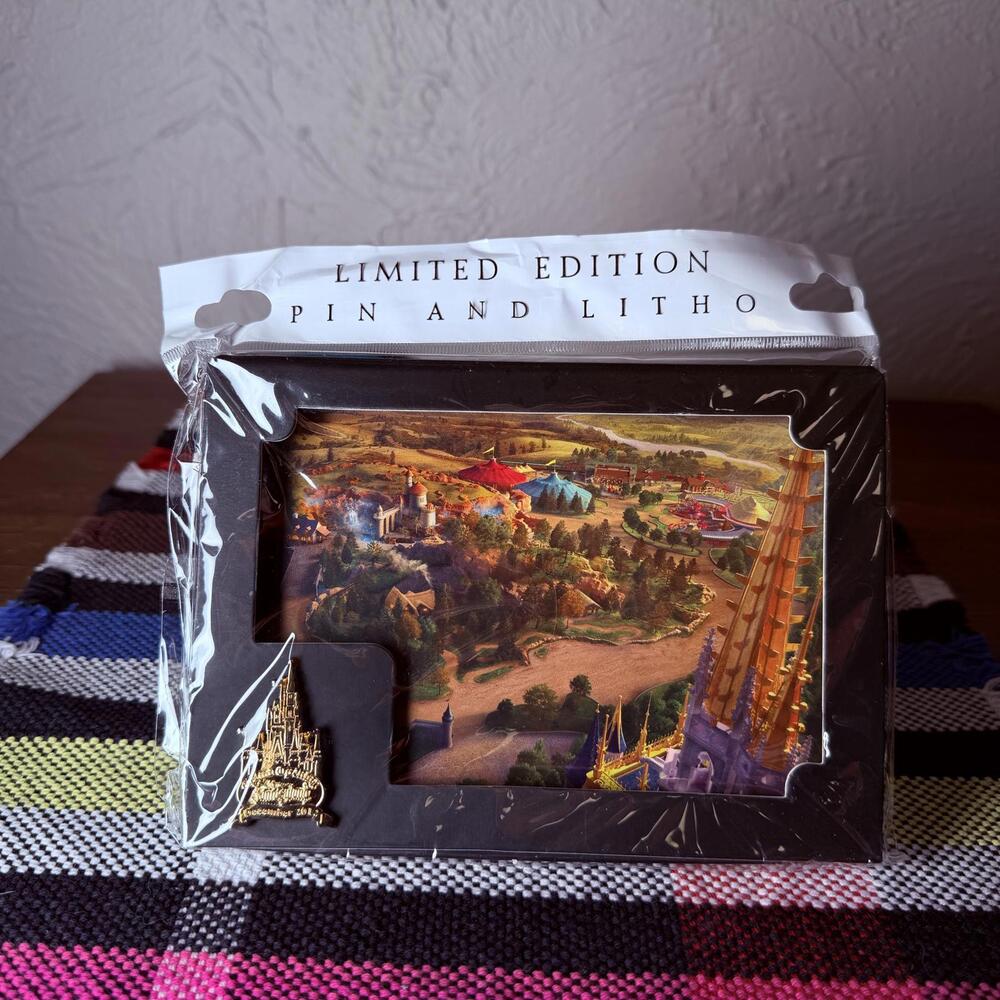 WDW New Fantasyland Grand Opening Cast Member Pin & Litho (2012)